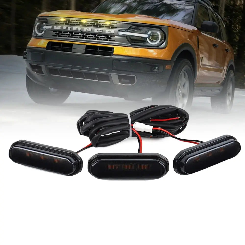 Front Grill Lights for Ford Bronco Sport 2021-2023 by InterCyprus Trading Ltd