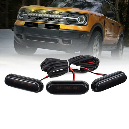 Front Grill Lights for Ford Bronco Sport 2021-2023 by InterCyprus Trading Ltd