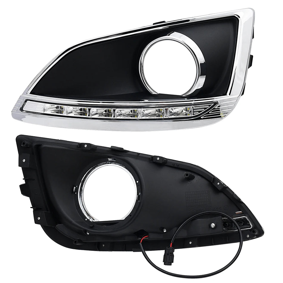 Dienos šviesos žibintas Hyundai IX35 2010-2013 su rūko žibinto anga, atsparus vandeniui ABS LED