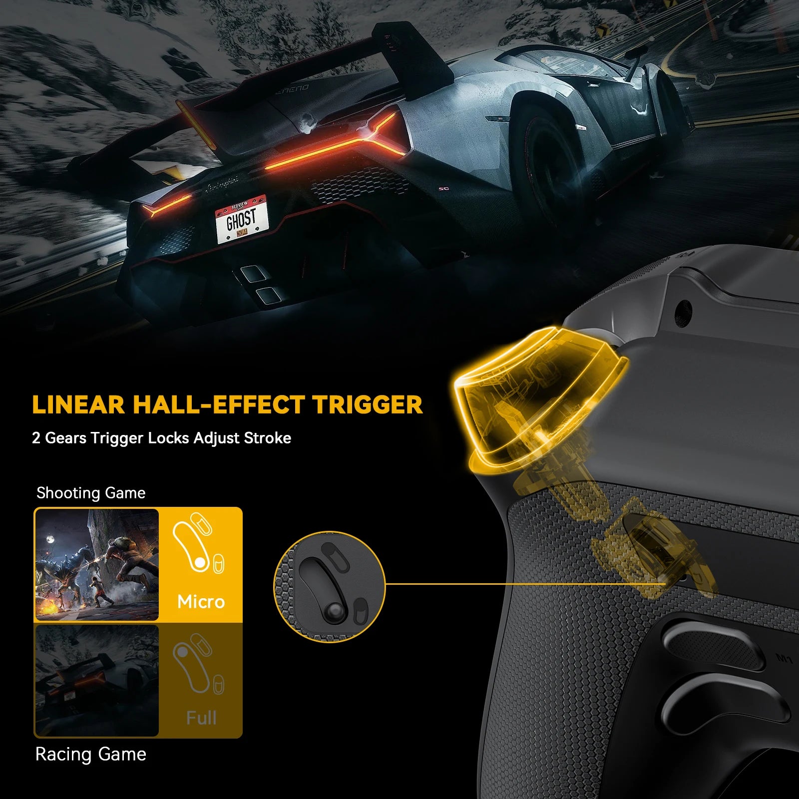 Manbaone 50 Smart Wireless Bluetooth Gamepad for PC &amp; Nintendo