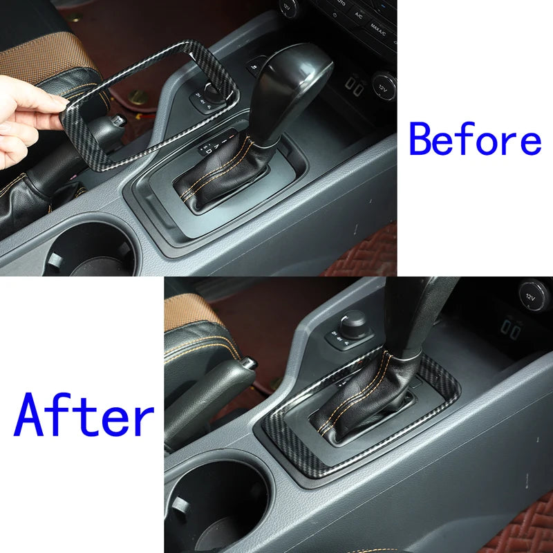 Ford Ranger 2015 2021 ABS Włókno Węglowe Osłona Konsoli Środkowej