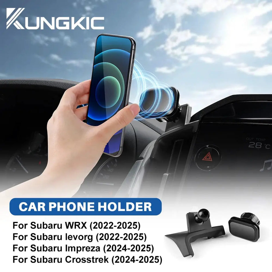Aluminum Alloy Magnetic Phone Holder for Subaru WRX Crosstrek Levorg by InterCyprus Trading Ltd