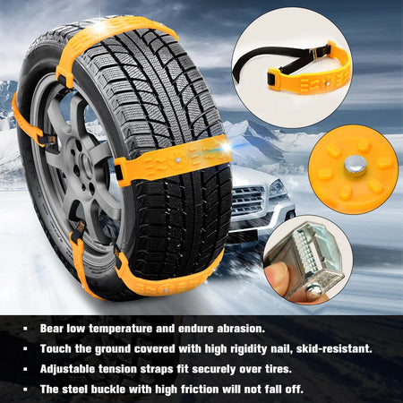 STC03 Car Winter Snow Chains - Ultra Durable Anti Slip