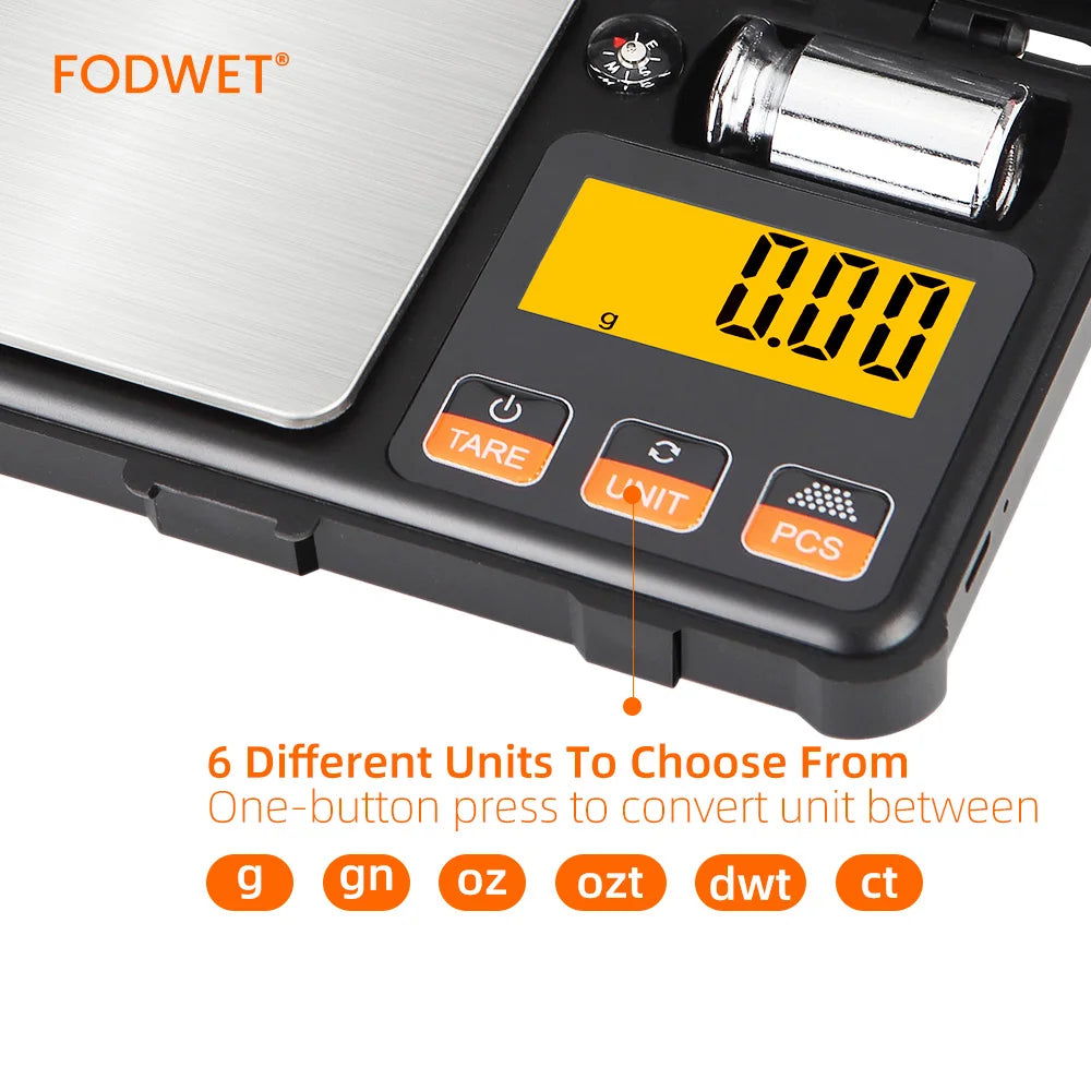 Precision Digital Pocket Scale with LCD Display - 200g Capacity