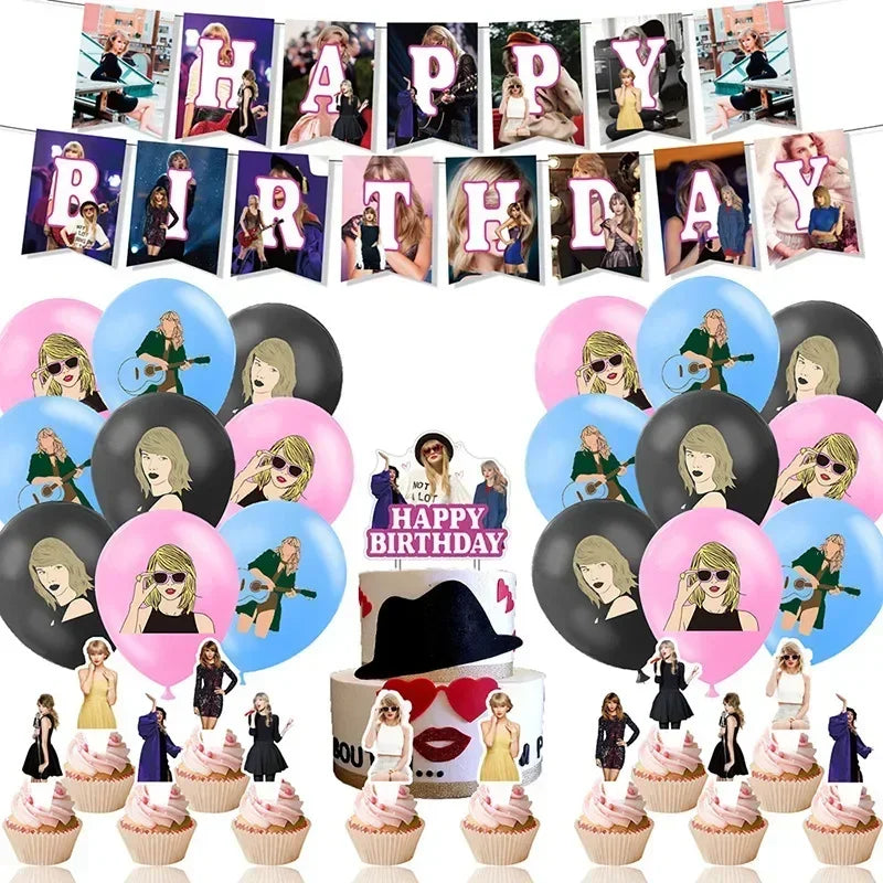 Singer Swift Themed Birthday Party Decoration Set for Kids A set