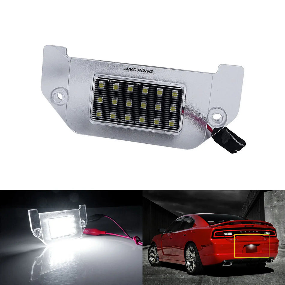 Nummernschildbeleuchtung für Dodge Challenger 6000K 12V DC mit 18 SMD LEDs Direkter Ersatz