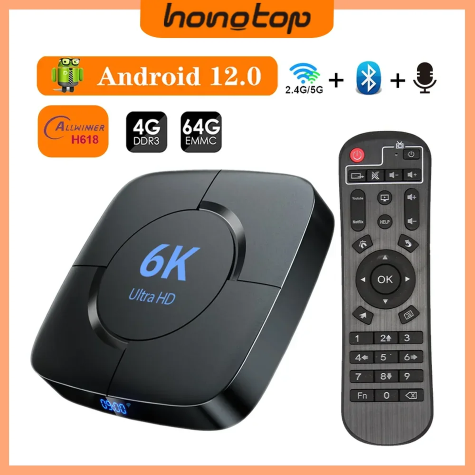 HONGTOP Smart TV Box &ndash; Android 12 6K HDR Media Player