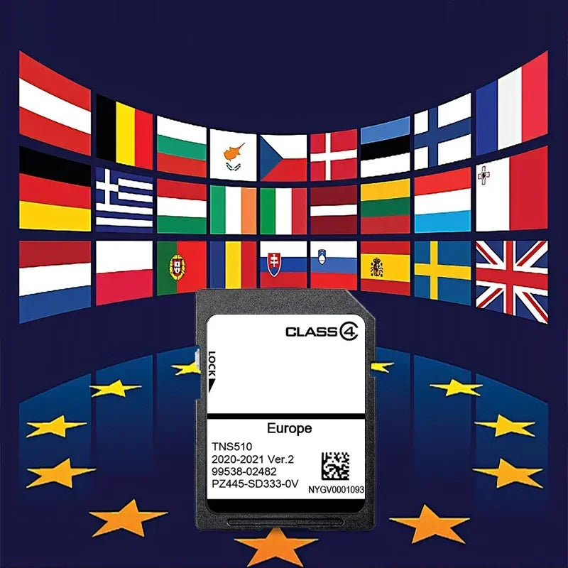 Toyota TNS510 SAT NAV SD Card 2020-21 &ndash; UK Europe Maps CHINA