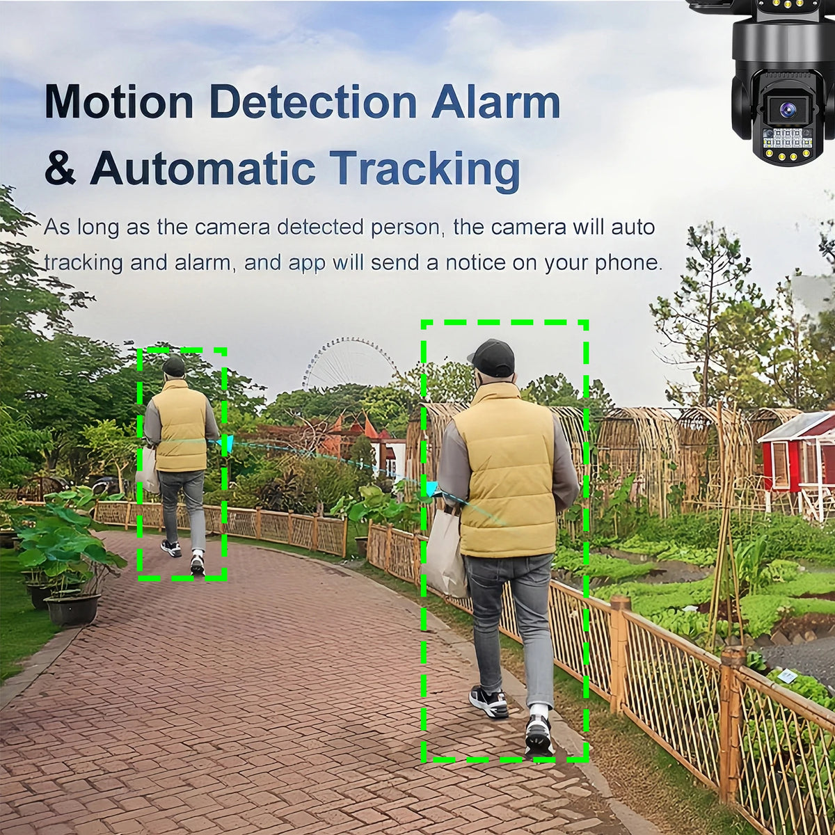 3 Lens Triple Screen Video Surveillance Camera Wifi Network CCTV Camera Wireless 360 Monitor Outdoor Waterproof Security Cameras