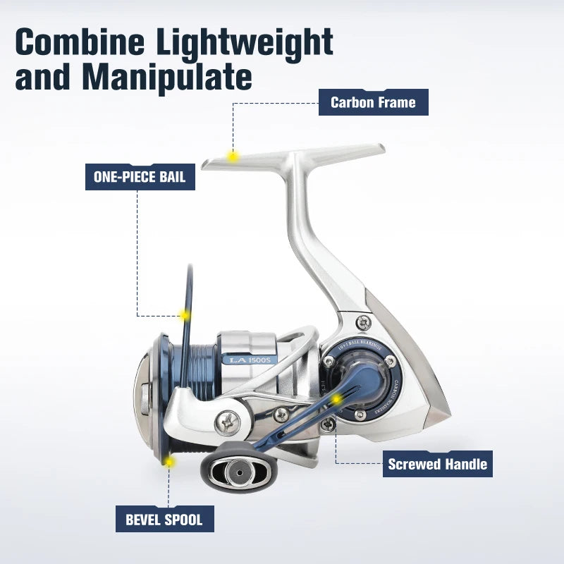 TSURINOYA Ultralight Carbon Spinning Fishing Reel LANIUS - Lightweight Precision for Serious Anglers