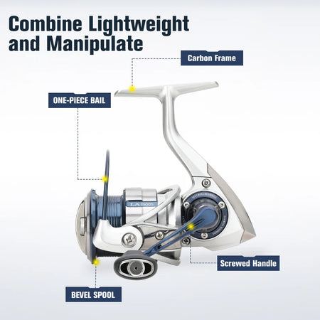TSURINOYA Ultralight Carbon Spinning Fishing Reel LANIUS - Lightweight Precision for Serious Anglers