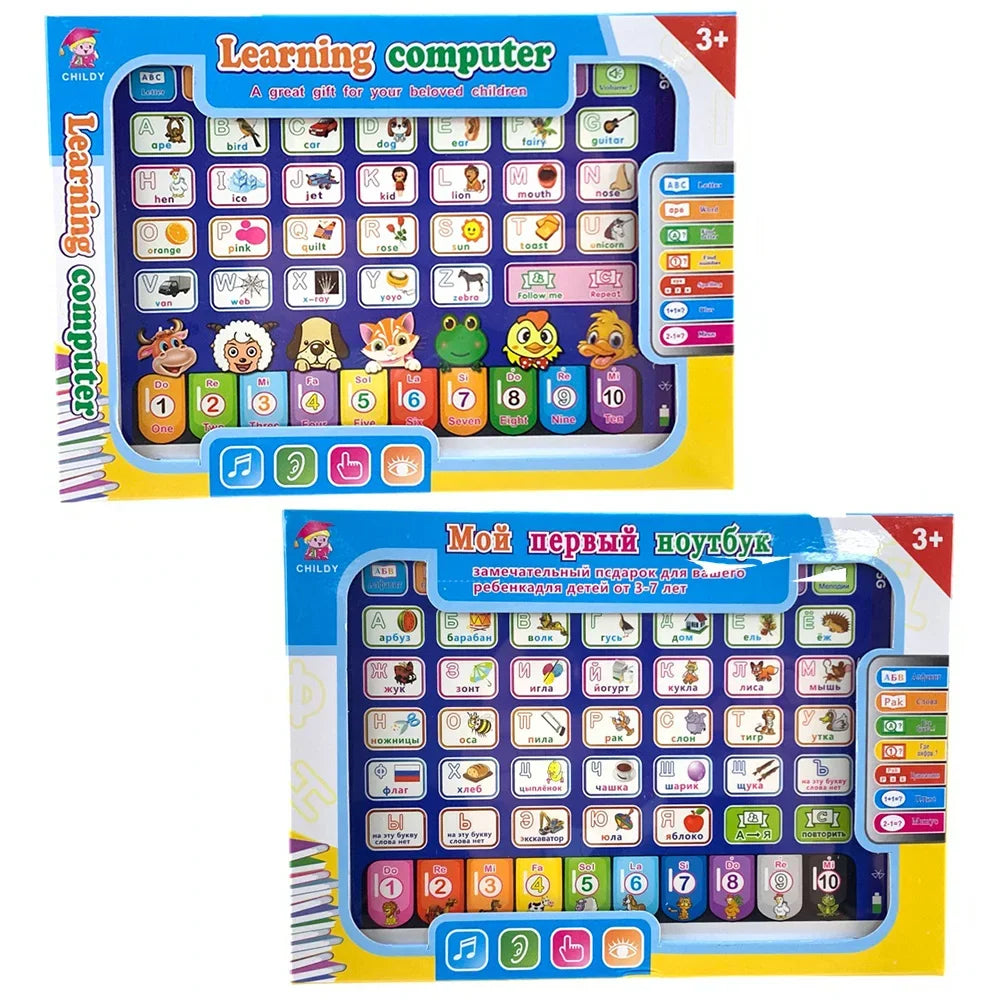 Interactive Kids Learning Tablet: Language Educational Toy Laptop for Early Childhood Education