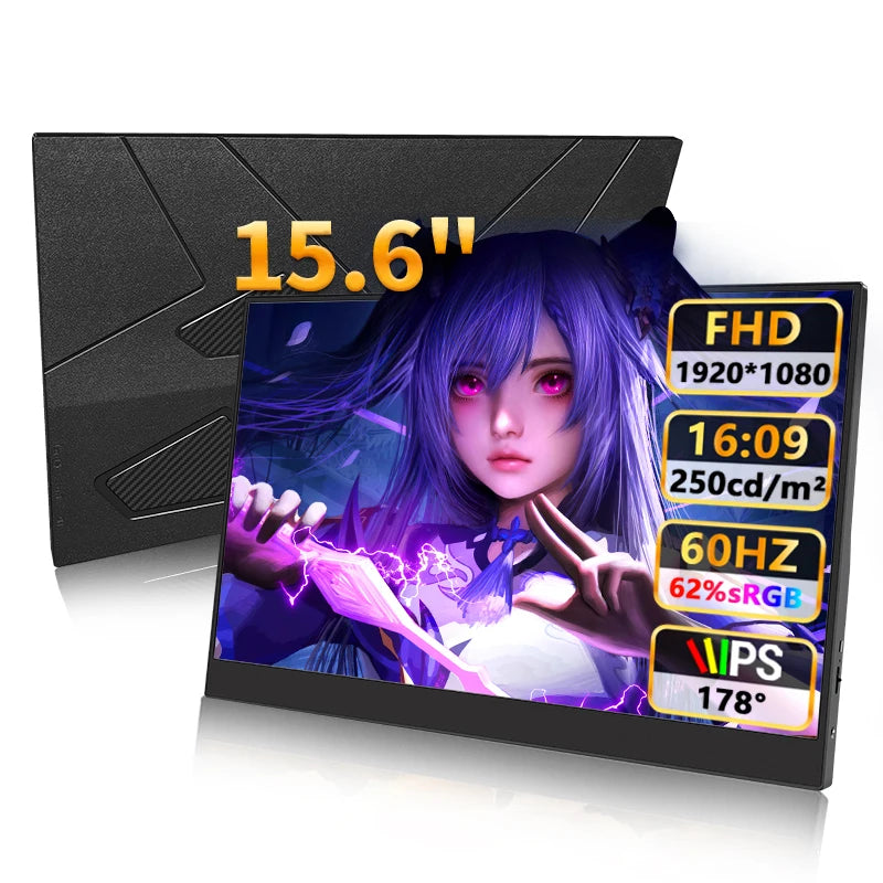 15.6 Inch Portable Monitor &ndash; FHD IPS Display with Versatile Connectivity B156-SZF06L6-X