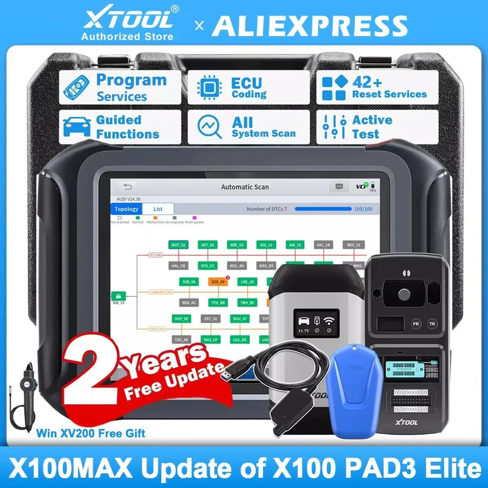 Schlüsselprogrammierer XTOOL X100 MAX KC501 für alle verlorenen Schlüssel und alle Systeme