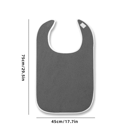 Adjustable Adult Bibs - Machine Washable, Prevents Spills &amp; Drooling, Ideal for Elderly 1pc Grey