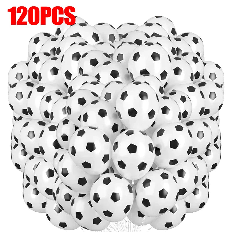 Black Football Balloons for Boys - Sports Birthday Party Decorations 120PCS / 12inch