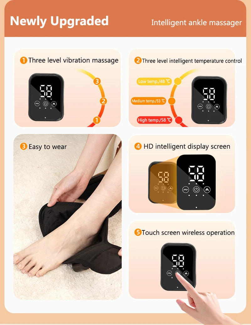 2PCS Foot Ankle Massager Hot Compress &ndash; Rechargeable Heat