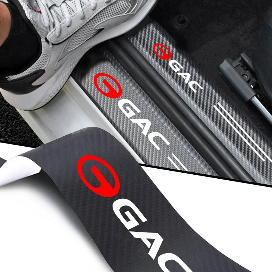 5Pcs Automobilio Durų Slenksčių Apsaugos Anglies Pluošto Oda For GAC