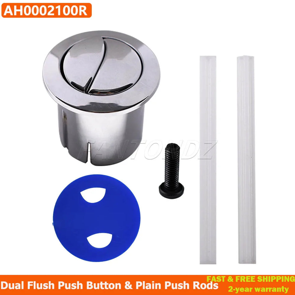 Chrome Dual Flush Push Button for Roca D1D With Short Body AH0002100R