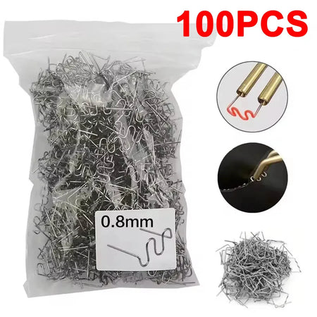 Car Bumper Repair Kit - Plastic Welding Hot Stapler for Auto Sheet Metal 0.8MM 100Pcs B