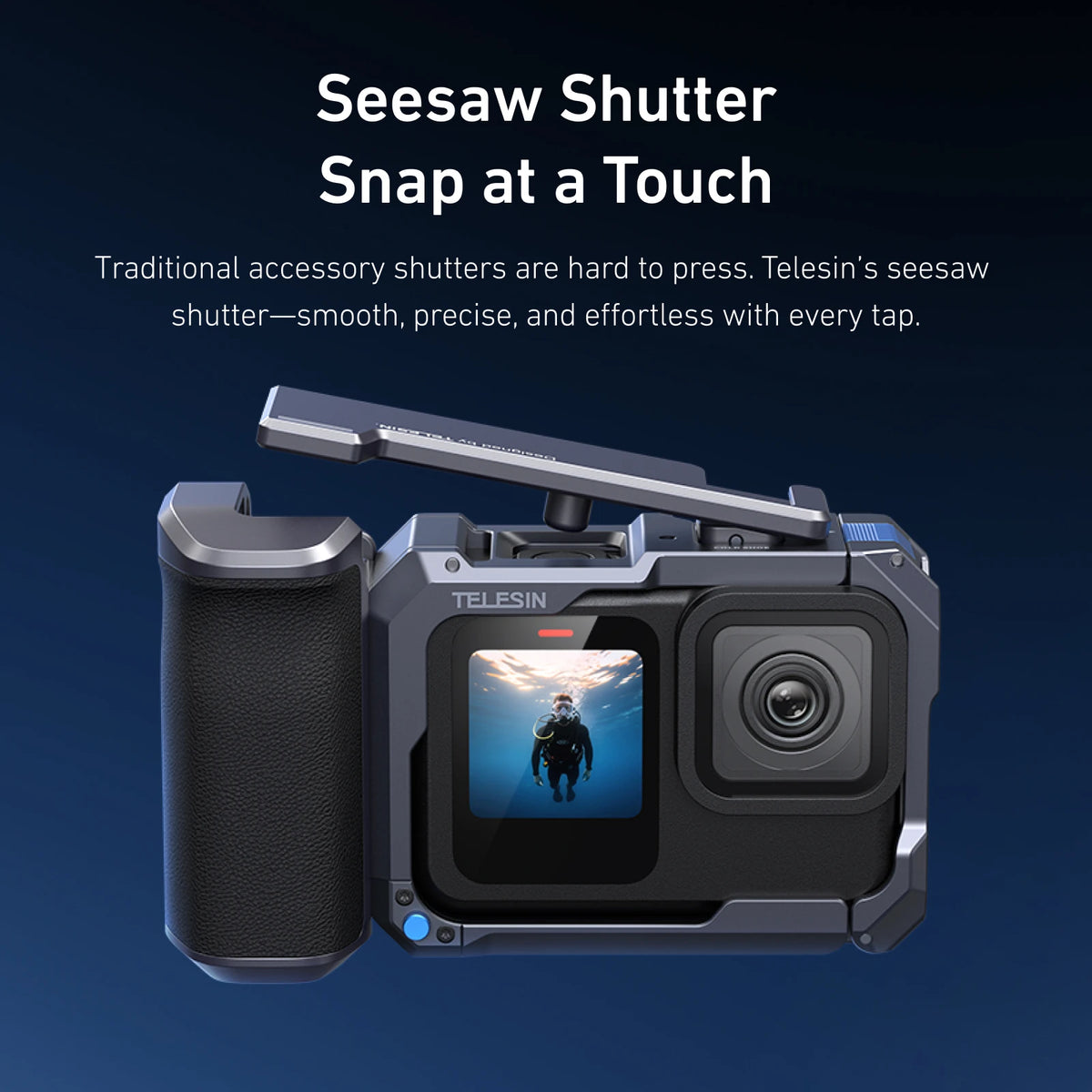 TELESIN StreetGrip Kit For GoPro HERO 9-13 &ndash; Aluminum Cage