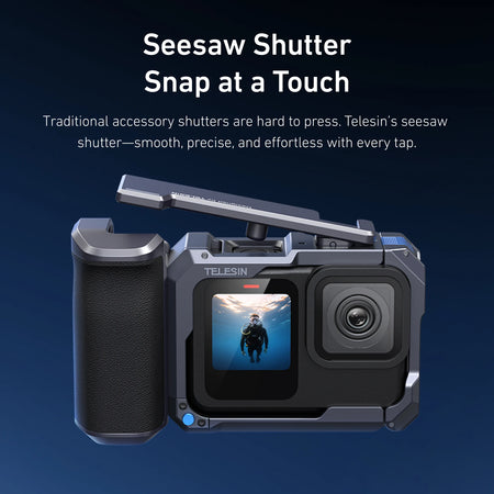 TELESIN StreetGrip Kit For GoPro HERO 9-13 &ndash; Aluminum Cage