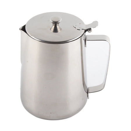 Stainless Steel Milk Frothing Pitcher With Lid &ndash; Latte Art 600ml