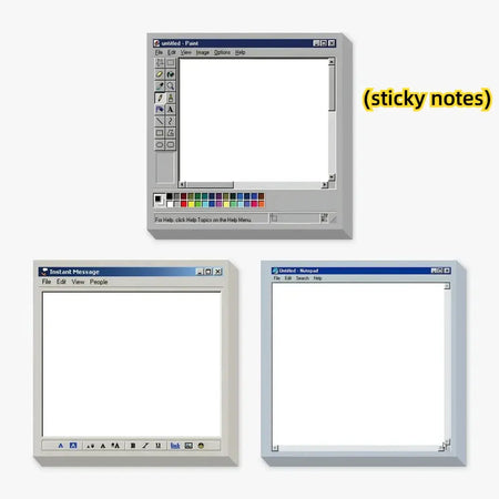 Sticky Notes3 Type 150Sheets Retro Computer Drawing Pad Square Design Perfect for Artists and Office Use Ideal for Creating by InterCyprus Trading Ltd