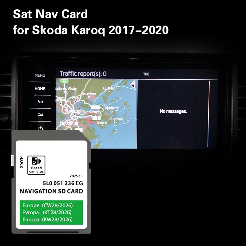 Skoda Karoq 2017-2020 Sat Nav Map Card 32GB - Europe Maps CHINA / Karoq 2017-2020