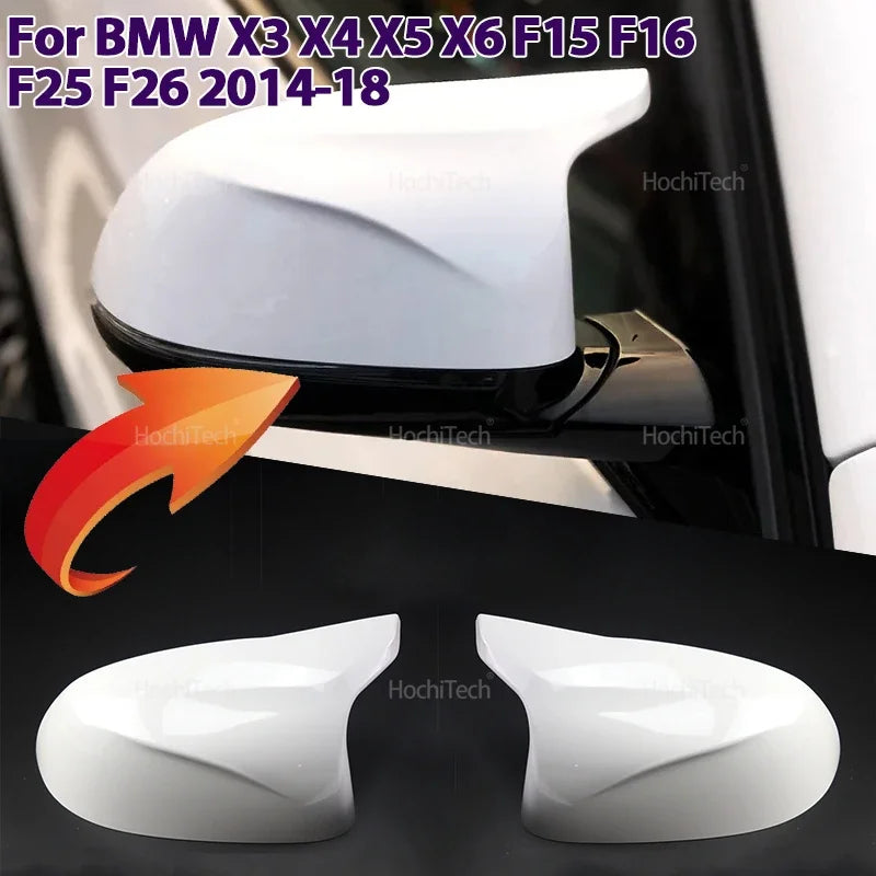 Cubiertas de Espejo Lateral con Acabado Blanco para BMW X3 F25 X4 F26 X5 F15 X6 F16 2014-2018