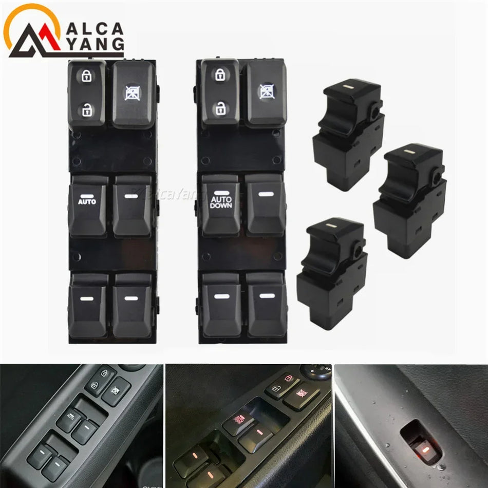 Electric Power Window Switch With Red Backlight For Kia Sportage 2011-2016