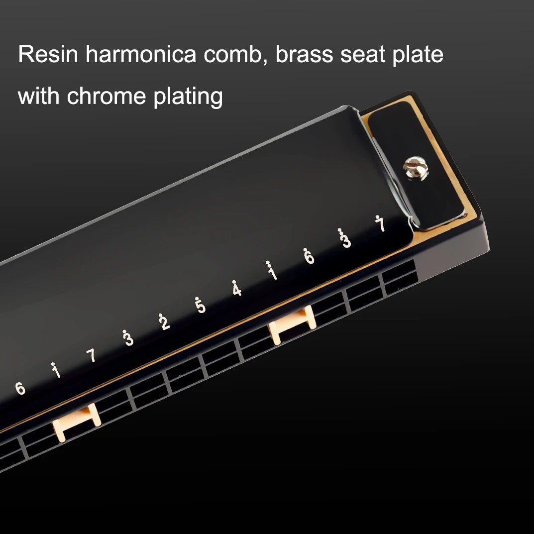 Guoguang Tremolo 24 Hole Harmonica Key C &ndash; With Case