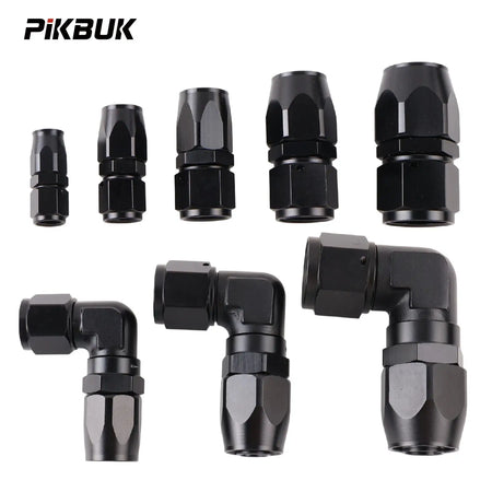 PIKBUK Aluminum AN4 6 8 10 12 Forged Type Swivel Hose End Fitting Adapter Oil Cooler Fuel Line Straight 45 90 Degree by InterCyprus Trading Ltd