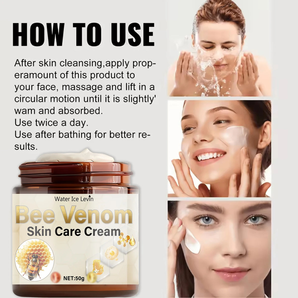 Bee Venom Wrinkle Remover Cream &ndash; Firming and Lifting Anti-Aging Formula