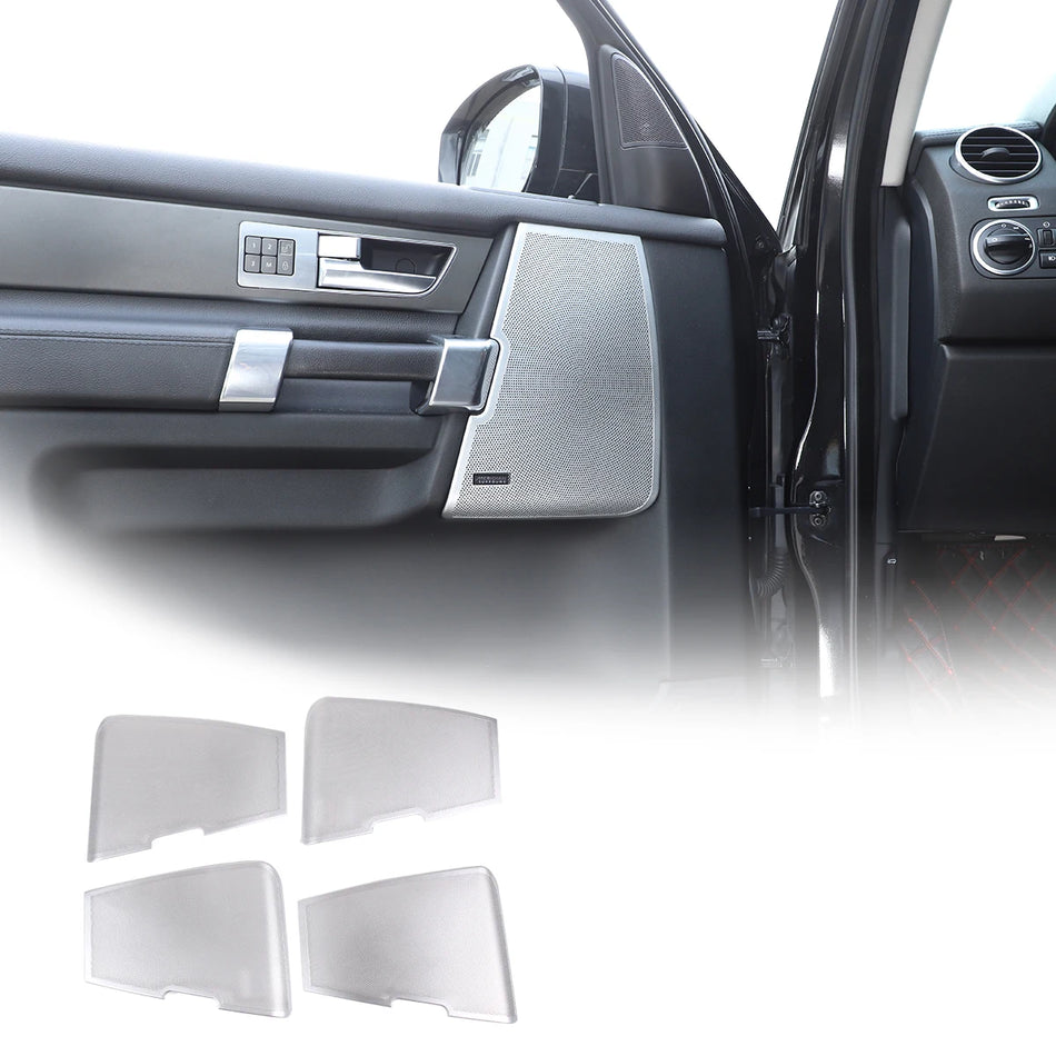 Garsiakalbio apdailos elementas Land Rover Discovery 4 LR4, sidabrinis nerūdijantis plienas interjero atnaujinimas