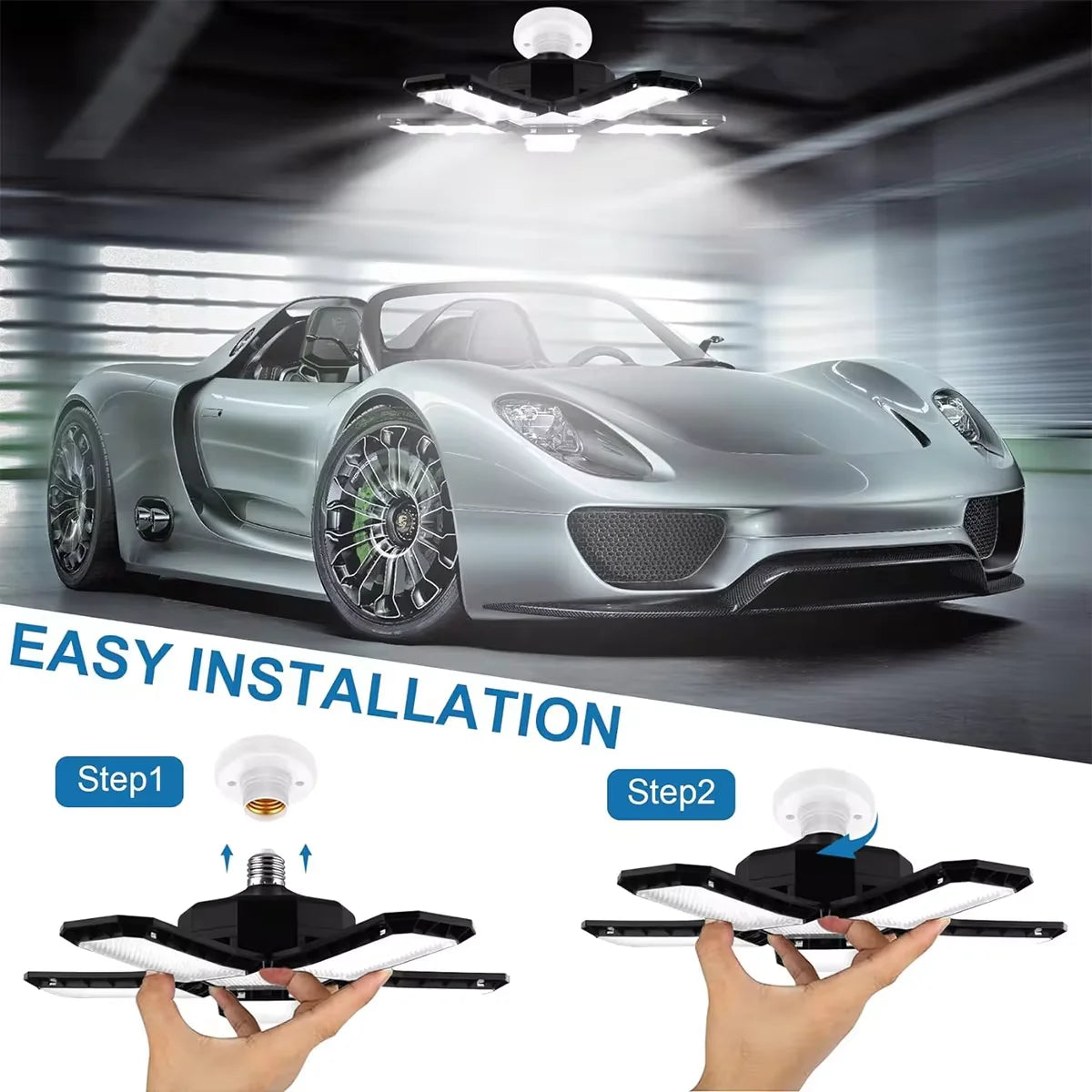 LED Garage Light 5 8 10 Adjustable E27 E26 &ndash; Ultra Bright