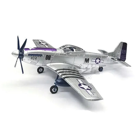GRAPMAN 1/48 P-51D Mustang Fighter Model Kit - Glue-Free Assembly Toy Silvery