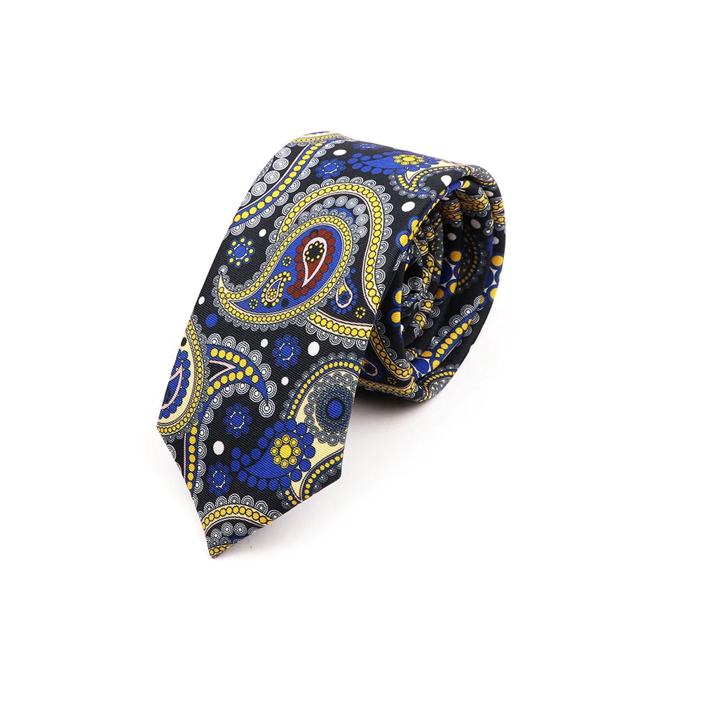 Vintage Paisley Men's Tie - Blue Red Necktie for Business &amp; Weddings 5