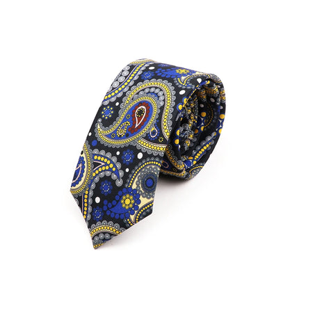 Vintage Paisley Men's Tie - Blue Red Necktie for Business &amp; Weddings 5
