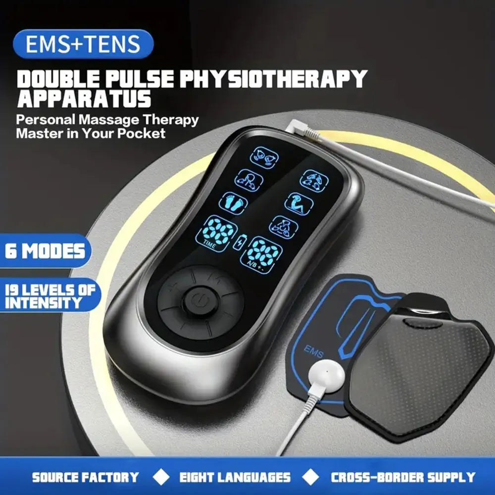 Professional TENS Unit Muscle Stimulator - 6 Modes &amp; 19 Intensity Levels