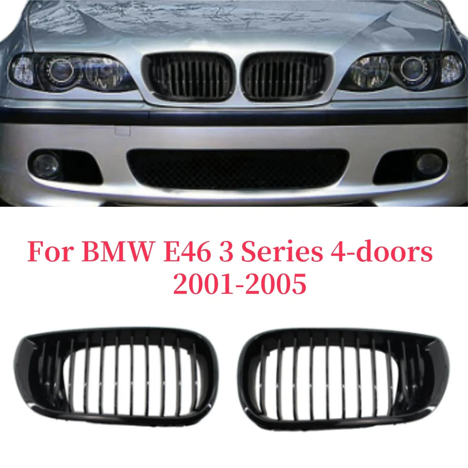 Grille pour BMW E46 2001-2005 rein avant simple lamelle design racing remplacement de rechange