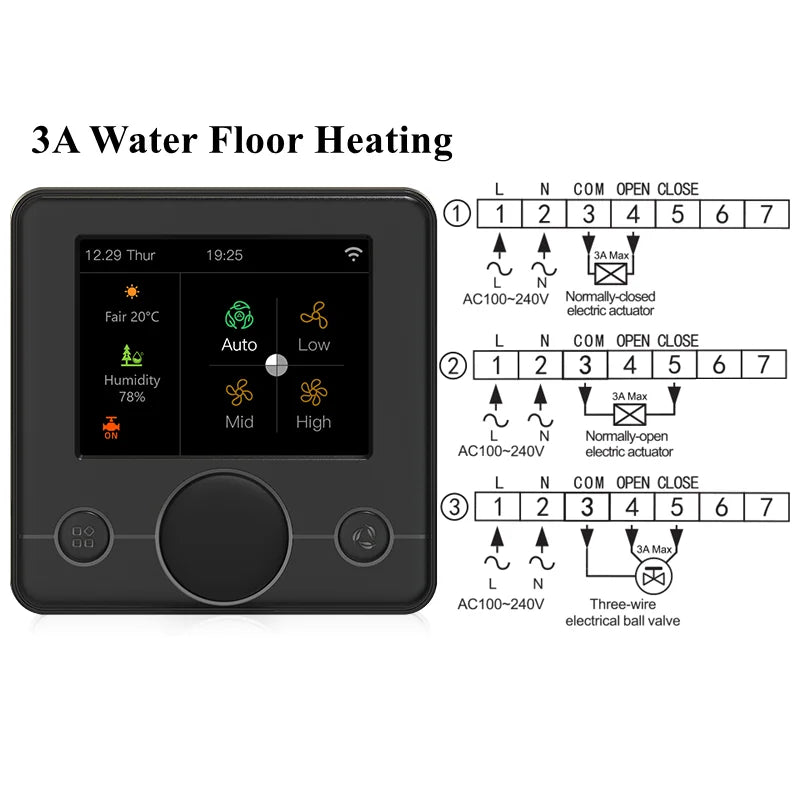 Tuya Smart WiFi Thermostat &ndash; Alexa And Google Home Ready Water.Black / 100-240V