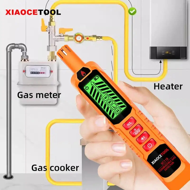 XC11AB Combustible Gas Leak Detector Mini Handheld With LCD