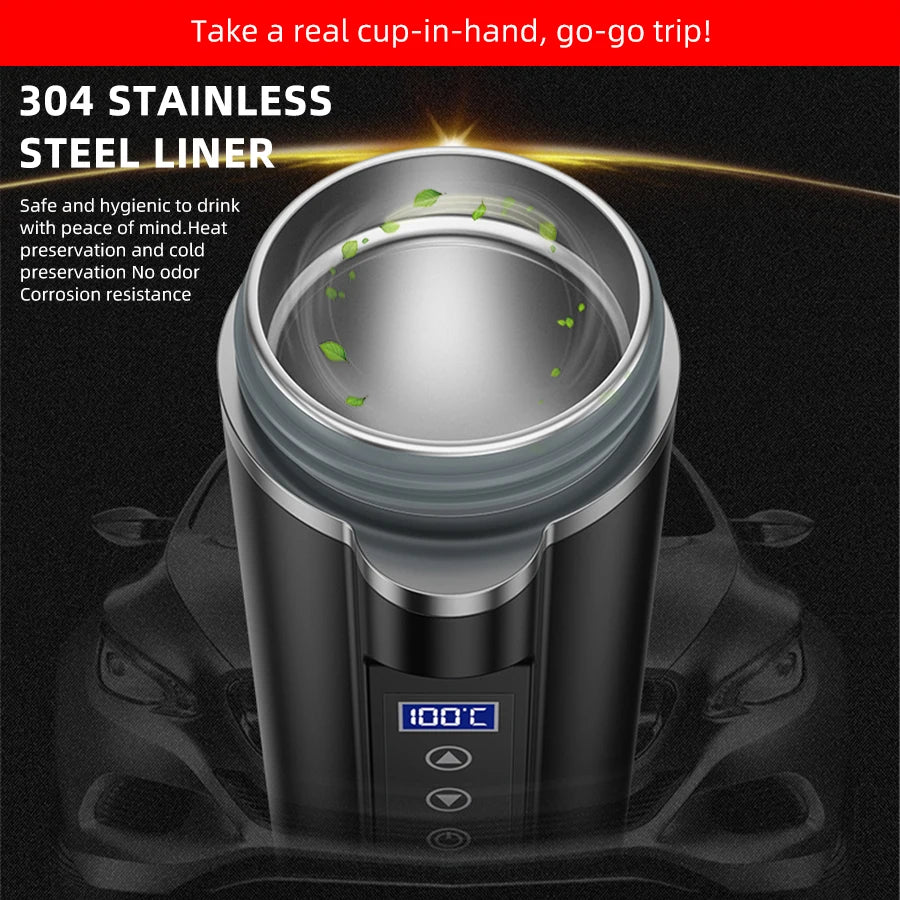 ACCEO 12V/24V Car Heating Cup 450ML &ndash; Digital Display