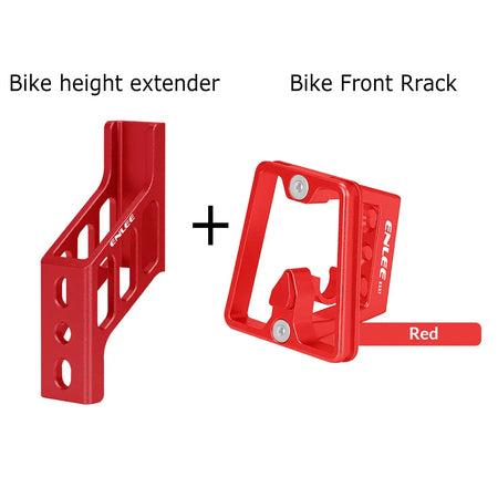 ENLEE Folding Bicycle Front Bag Raised Base Aluminum Alloy Front Carrier Mount Adapter Raiser For Dahon Brompton Winter Cycling by InterCyprus Trading Ltd