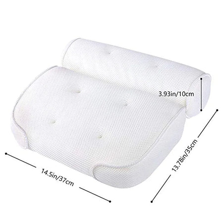 Mesh Bath Pillow For Bathtub - Non Slip Suction Cups