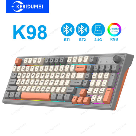 Kebidumei Dual Bluetooth Mechanical Keyboard &ndash; Dual Wireless