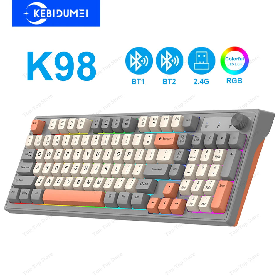 Kebidumei Dual Bluetooth Mechanical Keyboard &ndash; Dual Wireless