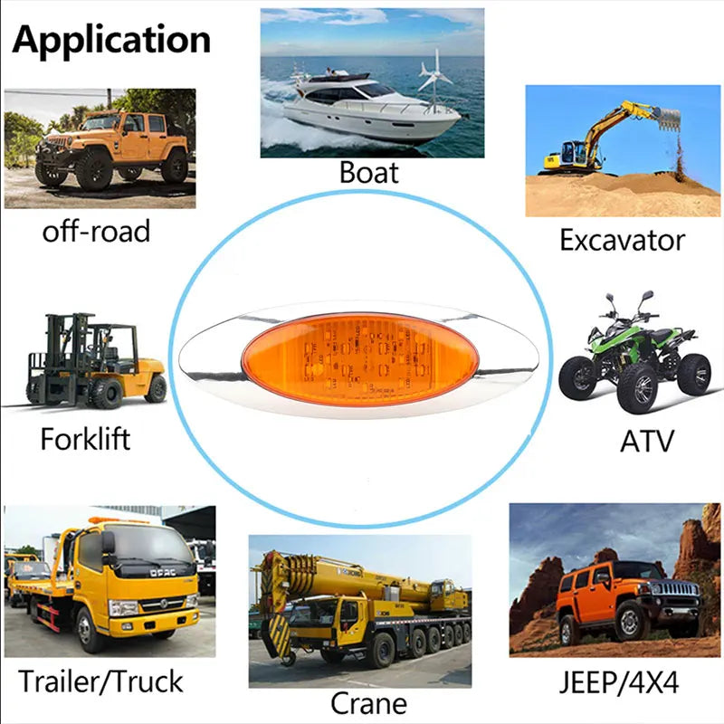 Kevanly 16 LED Clearance Light &ndash; Universal 24V Strobe Safety Marker