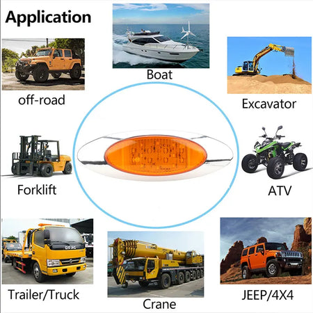 Kevanly 16 LED Clearance Light &ndash; Universal 24V Strobe Safety Marker